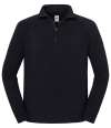 SS154 622880 Fruit of the Loom Iconic Premium Zip Neck Sweatshirt Black colour image